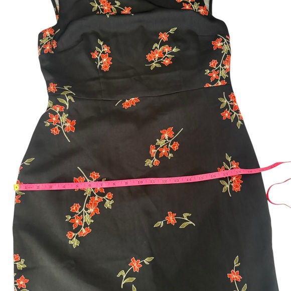 Ann Taylor Black Dress with Red Floral Design - Picture 7 of 8